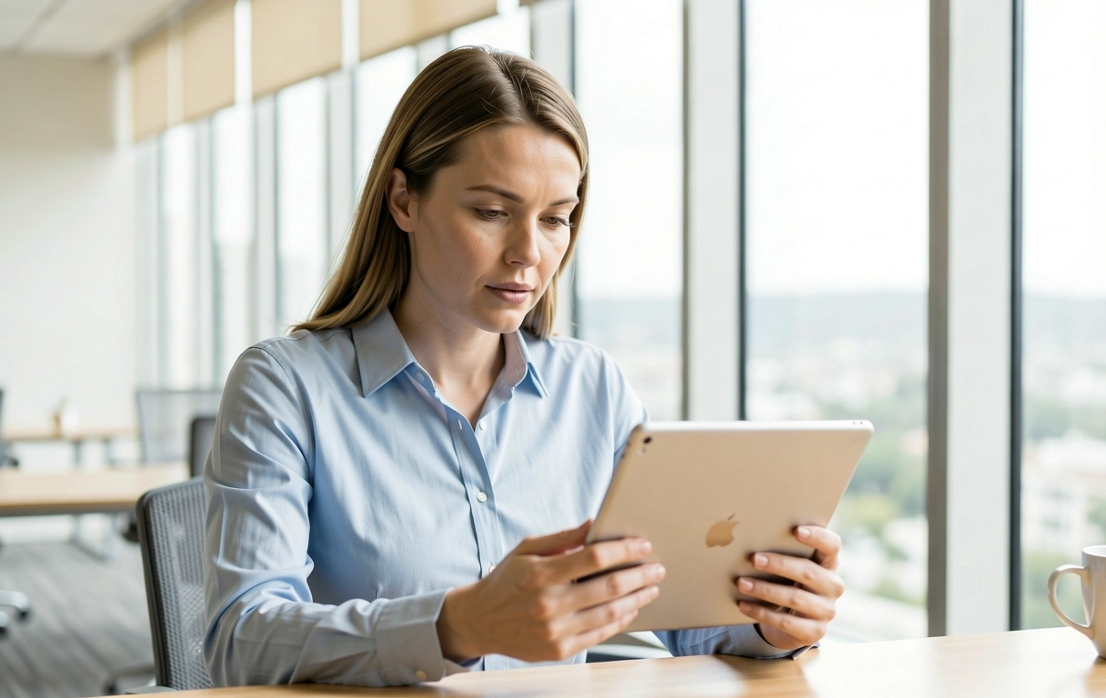 Profesional bekerja dengan fokus